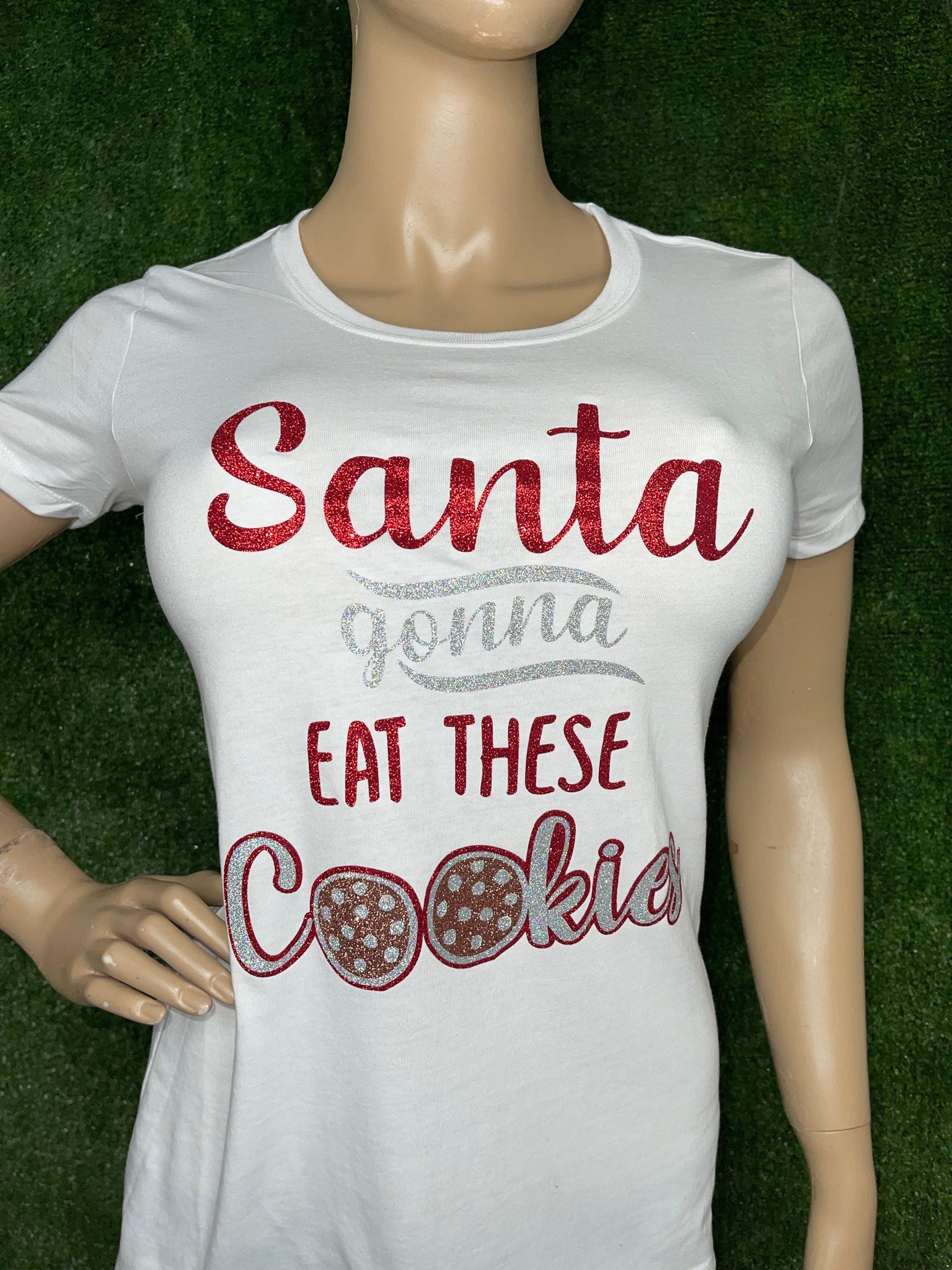 Santa Cookies Fitted Crew Neck