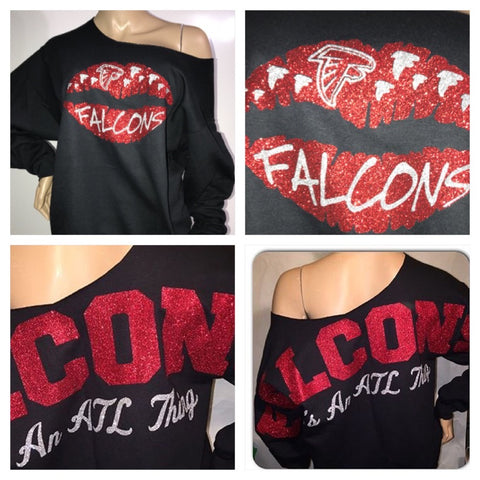 Atlanta Glam KISS Oversized Print Sweatshirt ( Front & back)