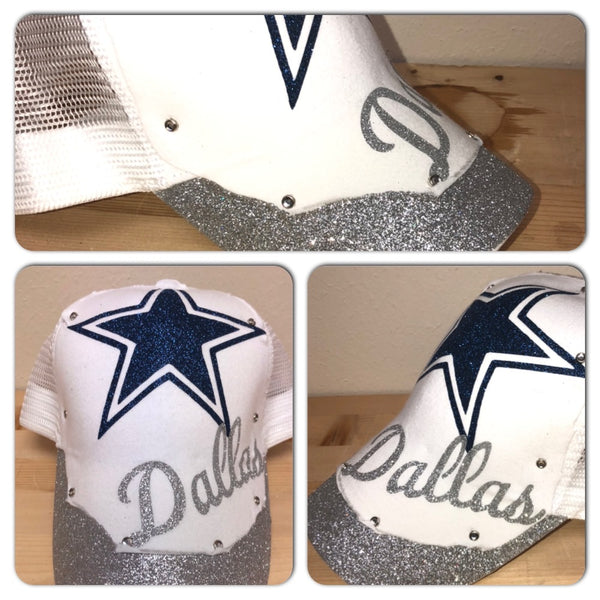 Cowboys Pink Glam Glitter trucker hat