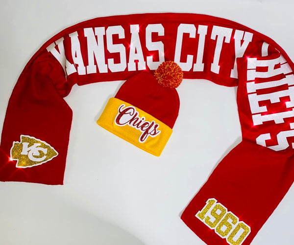 Chiefs Glam Beanie & Scarf Set