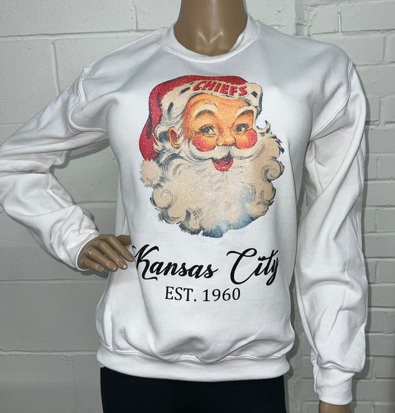 Classic Santa Chiefs Glitter Sweatshirt