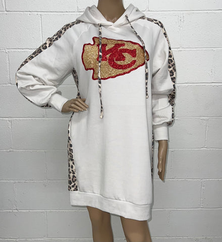 Chiefs Cheetah Hoody Dress