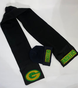 Packers Glam Beanie & Scarf Set
