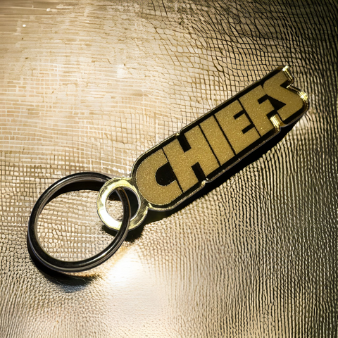 Chiefs Gold Glitz keychain
