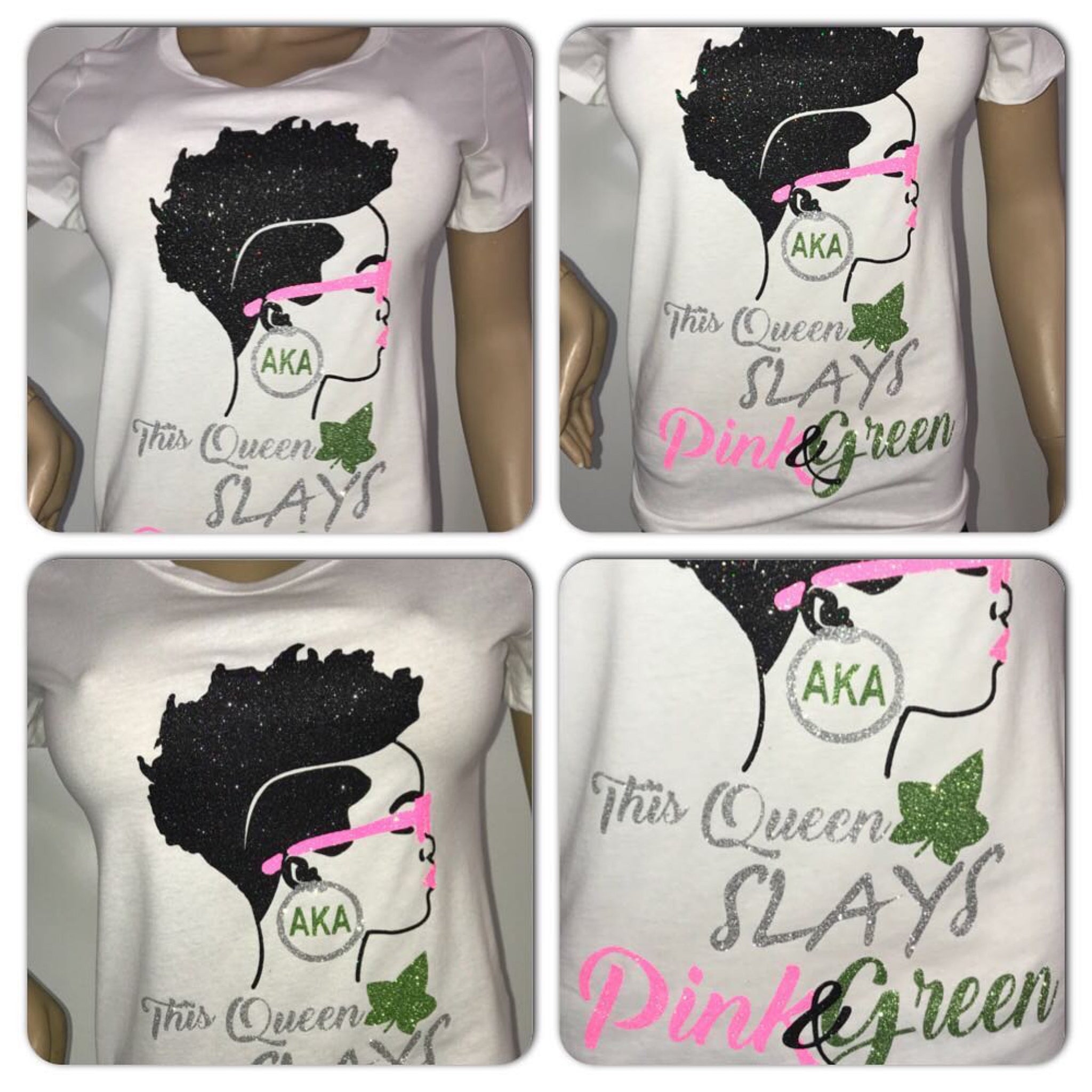 Neon Pink and Green Afro tee