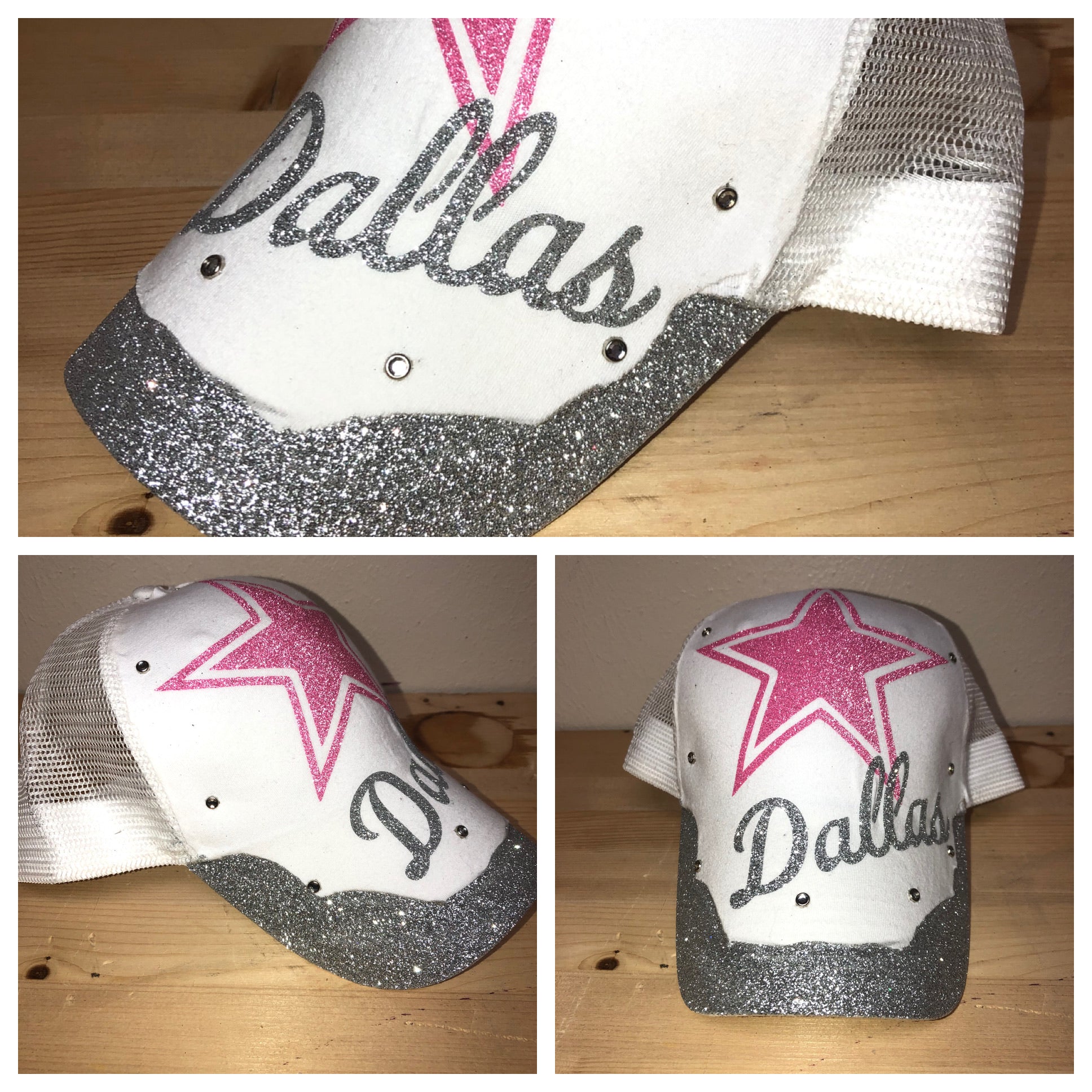 Cowboys Pink Glam Glitter trucker hat