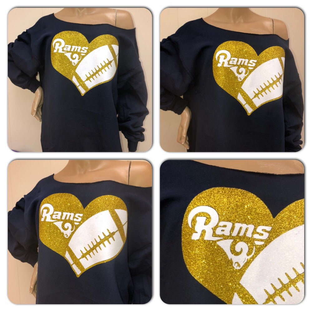 Rams Heart Glam Sweatshirt