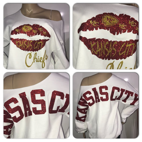 Chiefs Lips glitter sweatsirt 